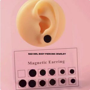 12 Pcs. Black ~ Magnetic Earrings - Hot Sellers